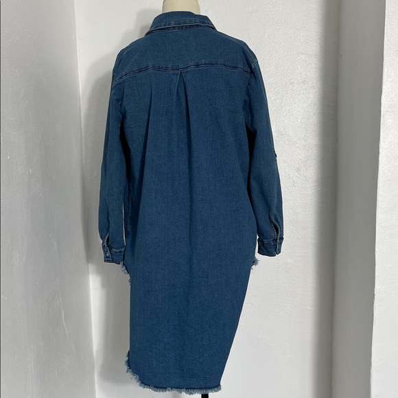 American Bazi Blue Denim Shirt Jacket - Picture 4 of 10